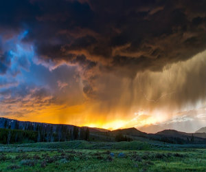 View of an orange sunset